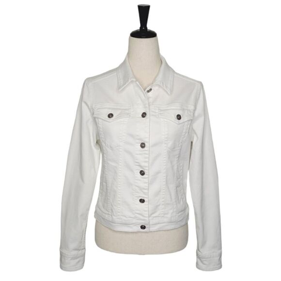 Silver Jeans Co White Classic Style Jeans Jacket Size M - Picture 1 of 7